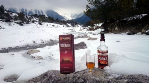 BenRiach 25 year-old in the snowy Alps of Tyrol